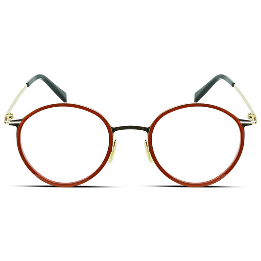 Round Metal Unisex Small Eyeglasses