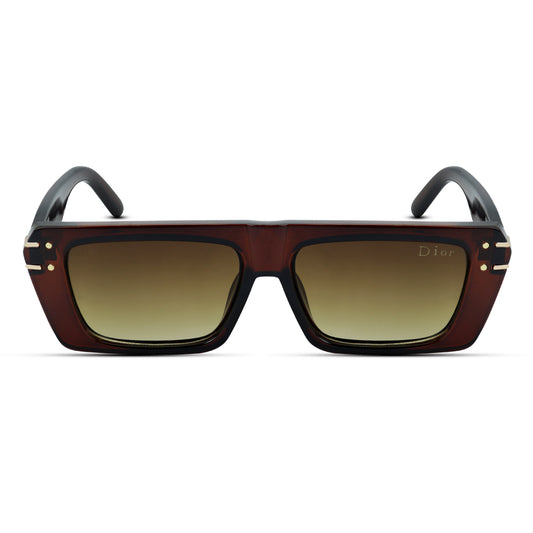 Rectangular Thick Plastic Unisex Sunglasses