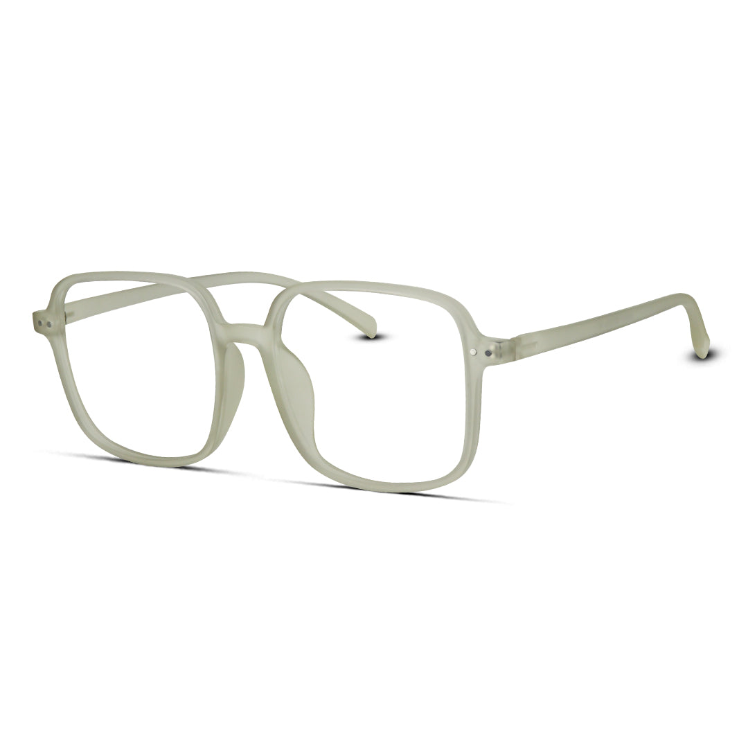 Square Oversized Plastic Lightweight Unisex Eyeglasses