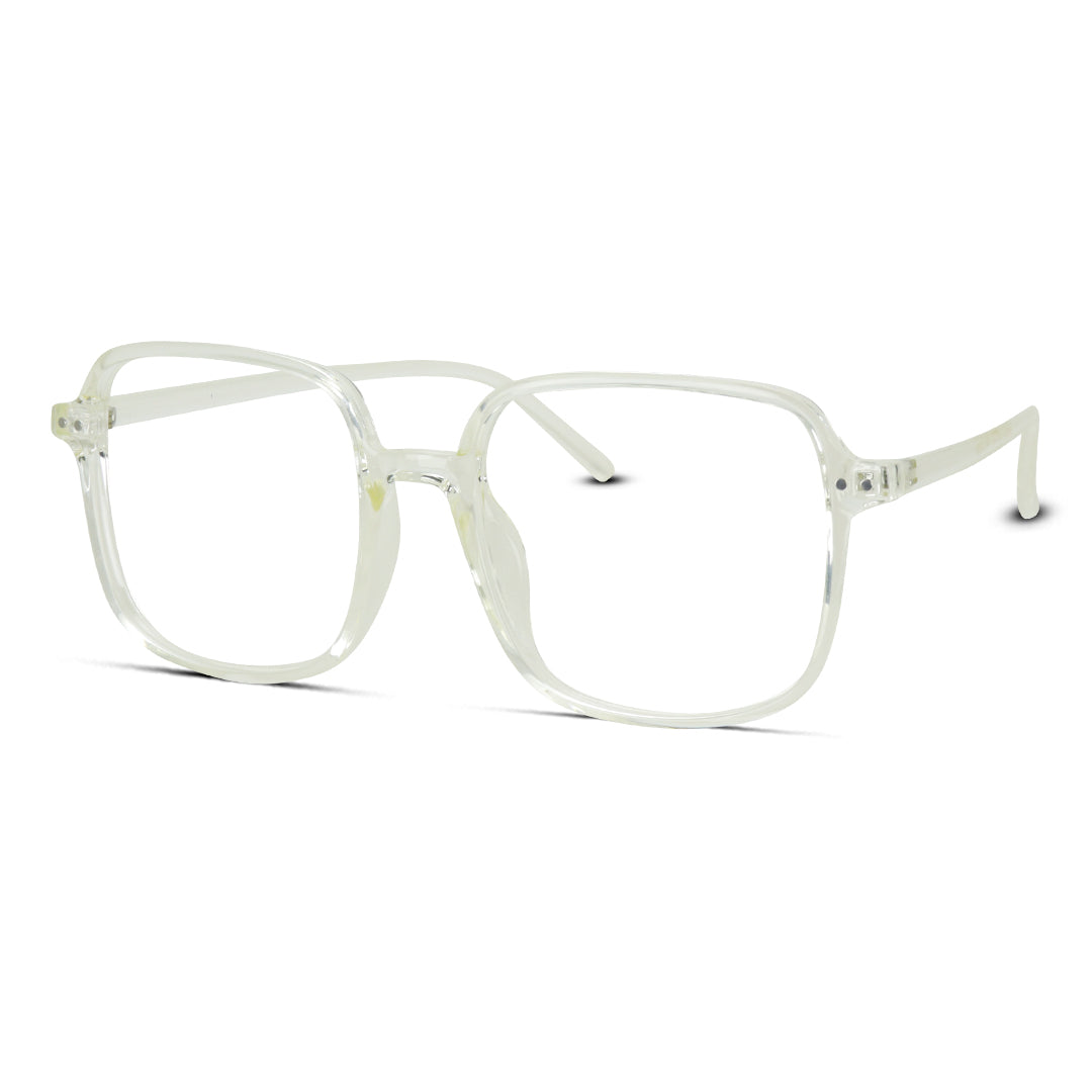 Square Oversized Plastic Lightweight Unisex Eyeglasses